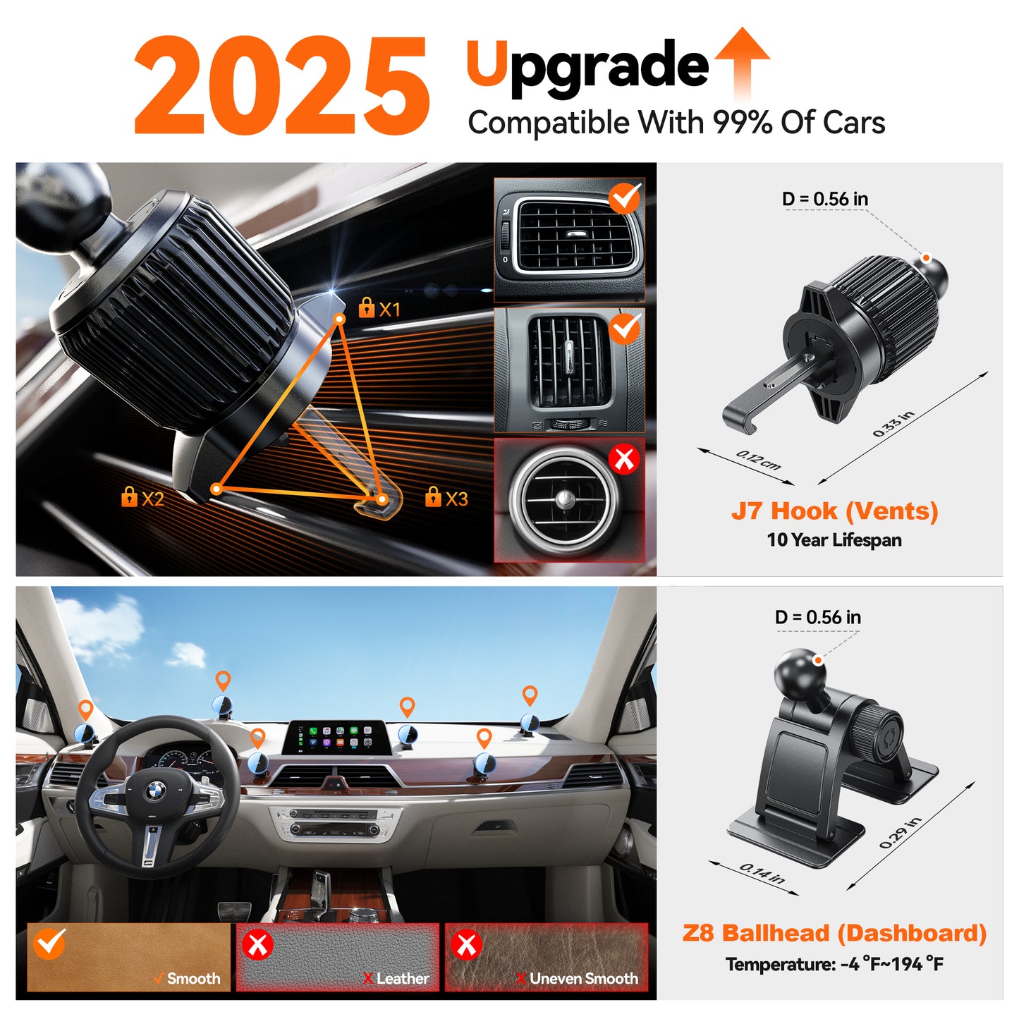 Beser 15W for MagSafe Car Mount Charger, (4.16 lbf) Strong Magnetic, Qi Wireless Charger for Car, Vent/Dashboard, Phone Holder for iPhone 16/15/14/13/12 Series, Mini, Aluminium, A33, Black